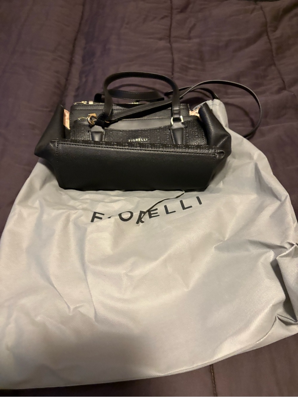 Fiorelli Black Structured Top-Handle Satchel